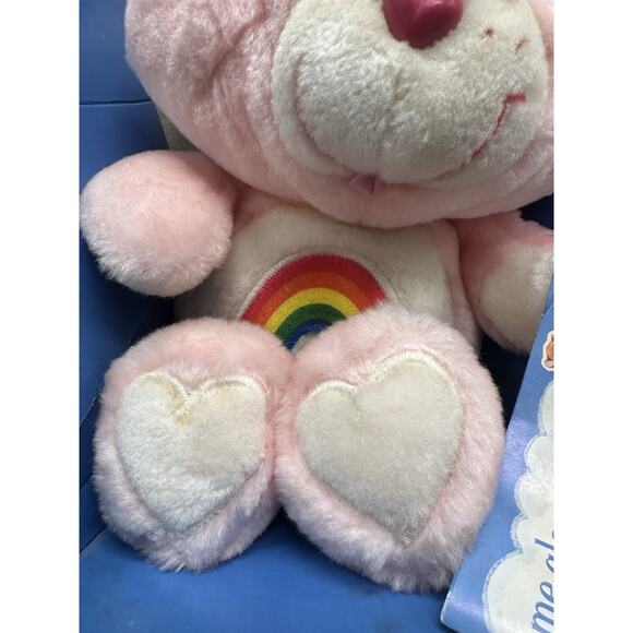 Vintage Kenner Care Bears Cheer Bear 13" Plush Pink Rainbow 1984 In Original Box - Picture 3 of 9